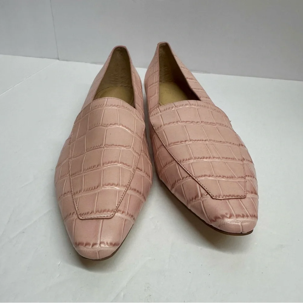 Marc Fisher Blush Croc-Embossed‎ Flats